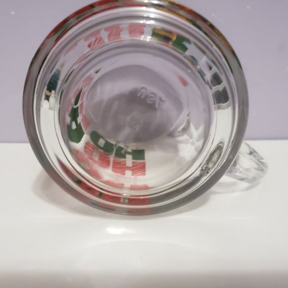 Disney Mickey Miuse Clear Ho Ho Ho Glass Vintage Anchor Hocking  Mug - Picture 6 of 10